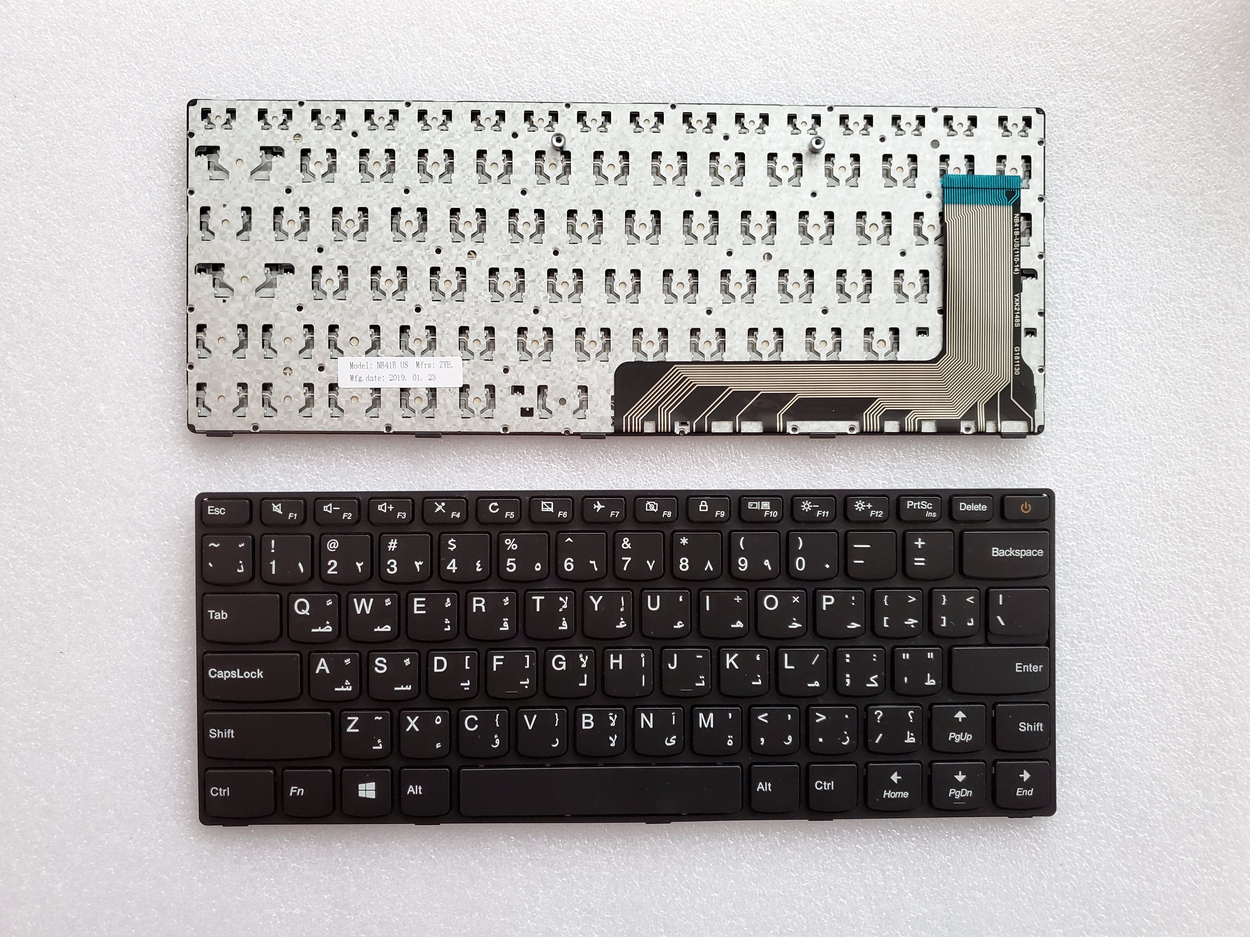 Picture of New Replacement Laptop Keyboard For LENOVO 110-14/110-14ISK/E41-25/E41-15 with switch BLACK FRAME BLACK (OEM) AR Layout